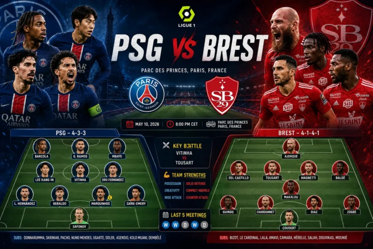 PSG vs Brest: Champions League Finalists Hunt Ligue 1 Glory at the Parc des Princes