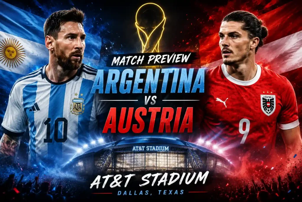 Argentina vs Austria at AT&T Stadium in Dallas