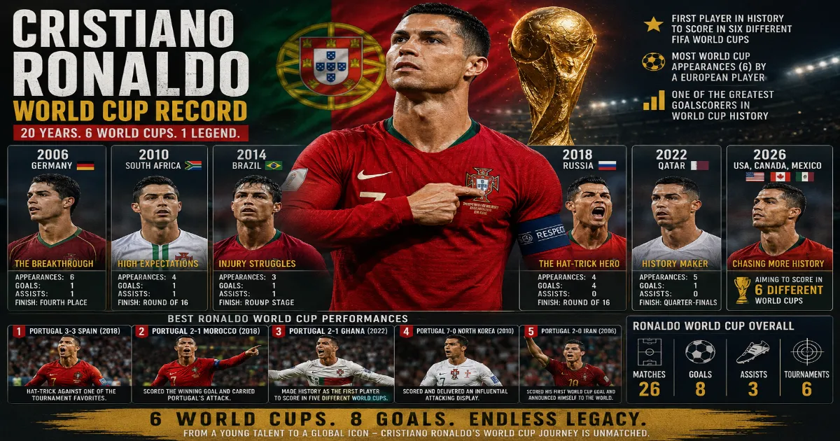 Cristiano Ronaldo at Every World Cup