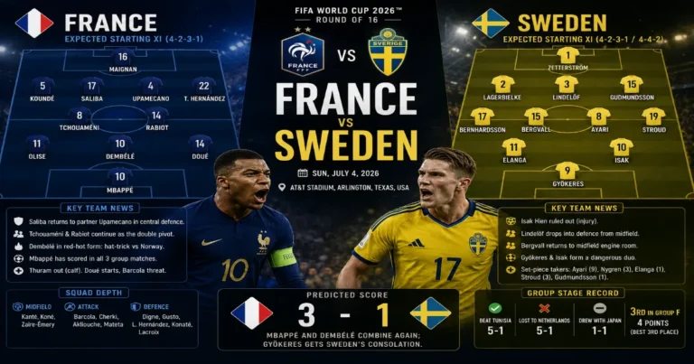 France vs Sweden Lineup