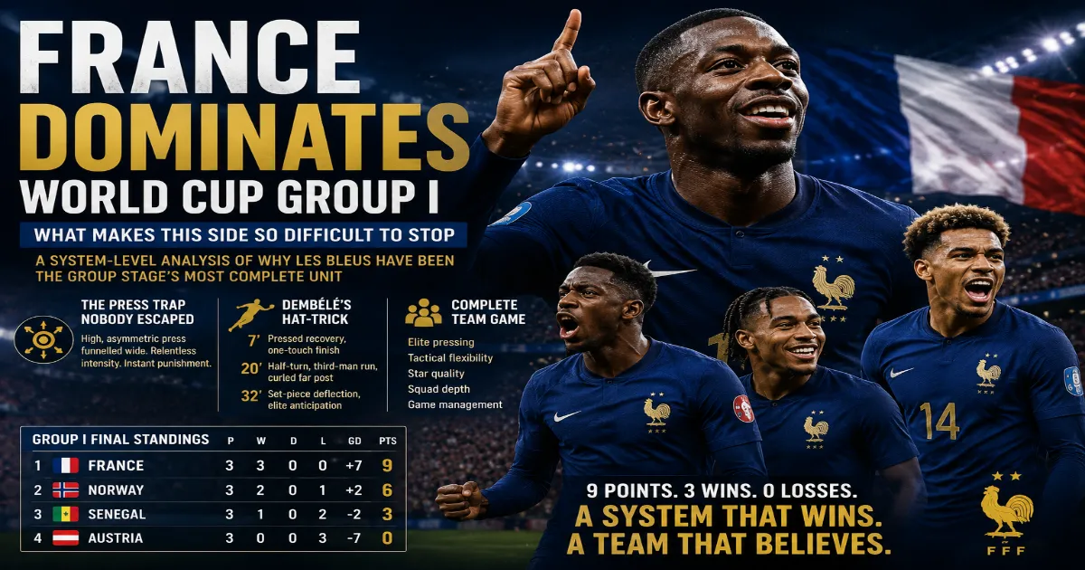 France dominates World Cup Group I