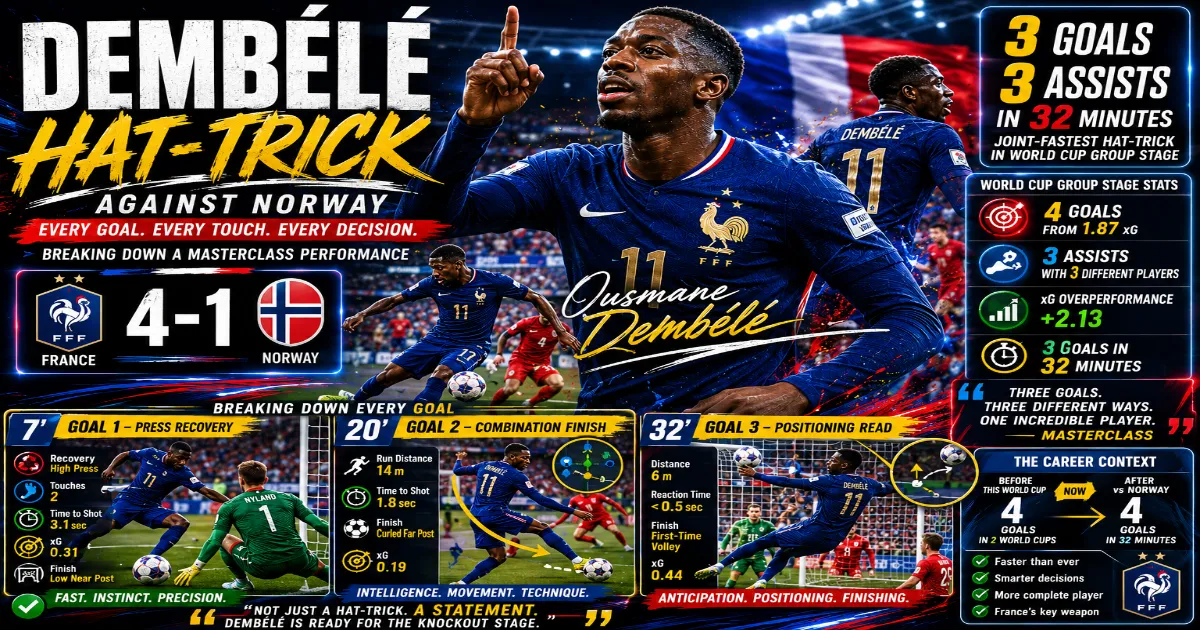 Ousmane Dembélé Hat-Trick