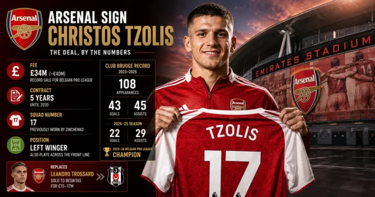 Arsenal Complete Christos Tzolis Signing
