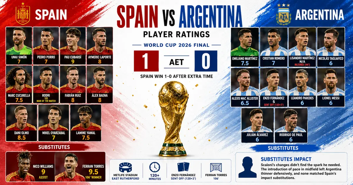 Spain vs Argentina Player Ratings: