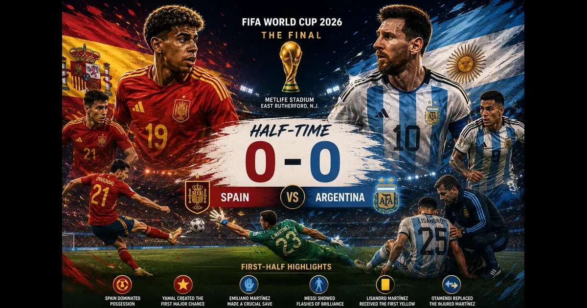 Spain vs Argentina Half-Time Report