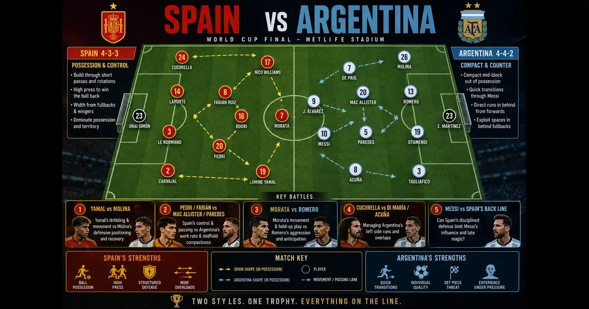 Spain vs Argentina tactics