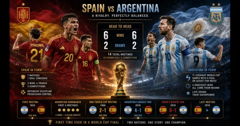 Spain vs Argentina Head-to-Head