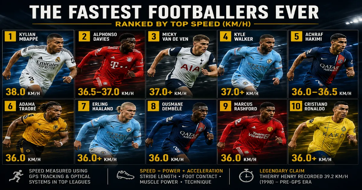 fastest footballers