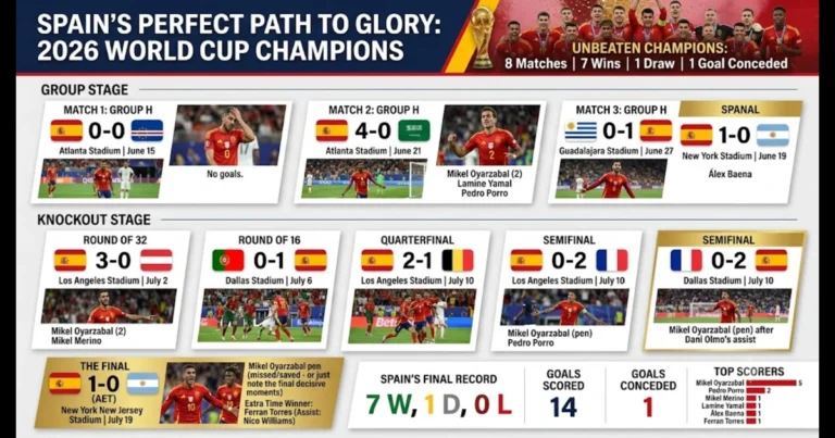 Every Spain Match at the FIFA World Cup 2026