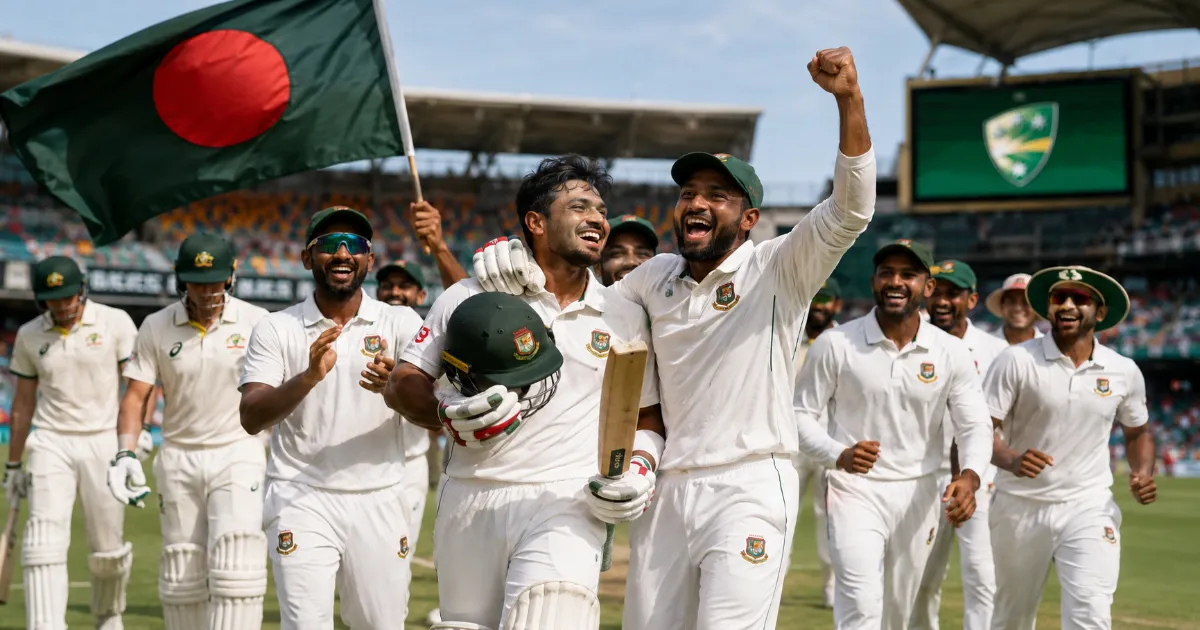 Bangladesh Beat Australia by Nine Wickets to Seal Historic Test Victory