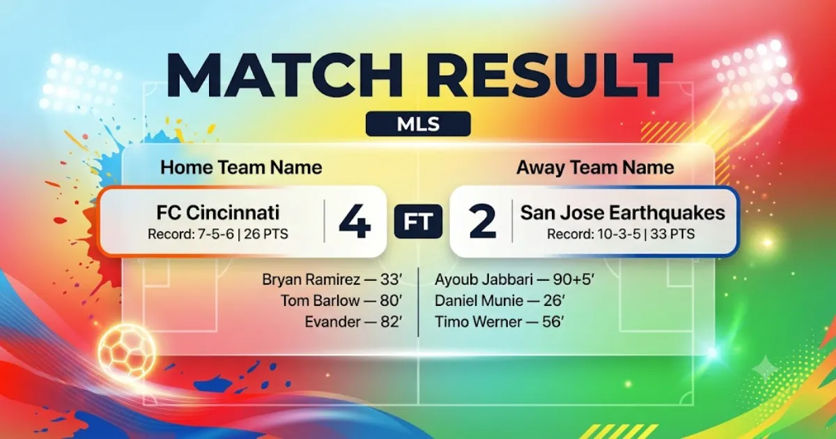 FC Cincinnati 4-2 San Jose Earthquakes
