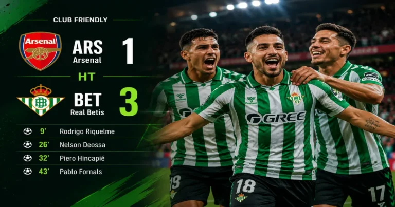 Arsenal vs Real Betis Live Score