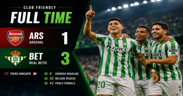 Arsenal vs Real Betis match report: