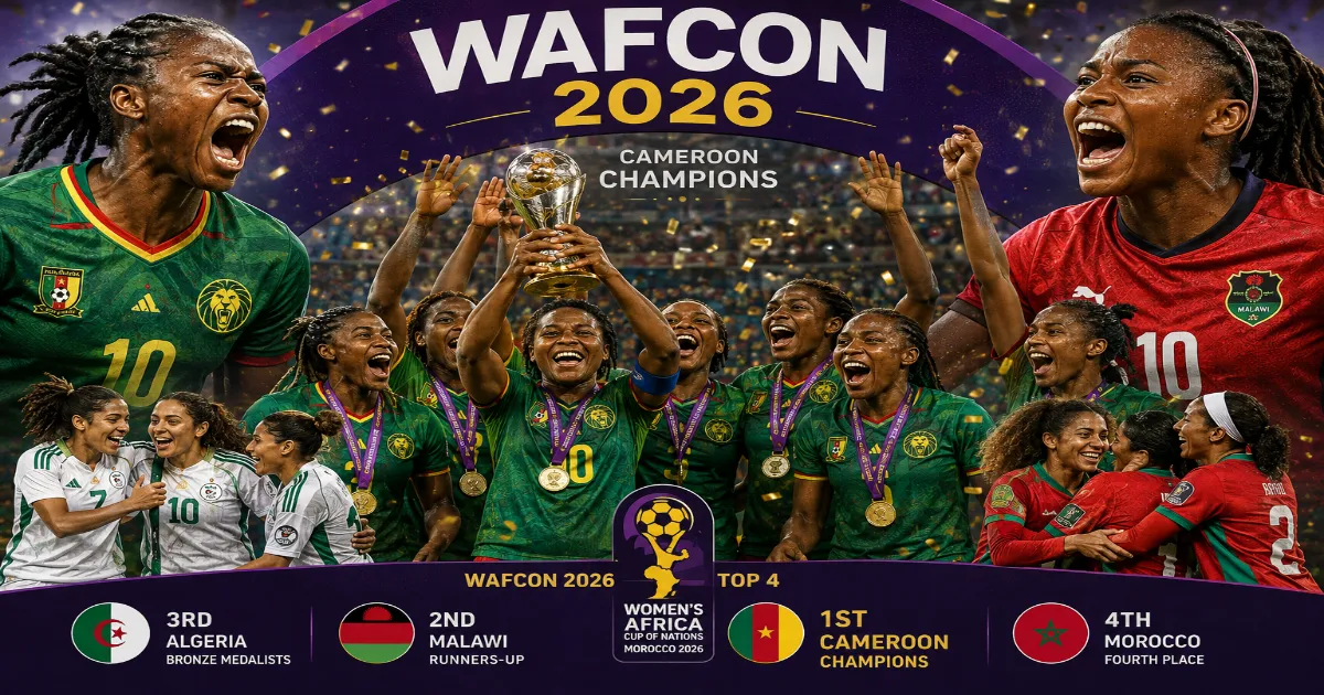 WAFCON 2026: Cameroon Champions, Malawi Runners-Up and the Biggest Surprises