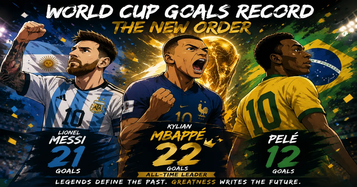 The Messi World Cup goals record has entered a new chapter after the 2026 FIFA World Cup, with Lionel Messi finishing his latest tournament on 21 career goals while Kylian Mbappé moved to the top of the all-time scoring chart with 22.