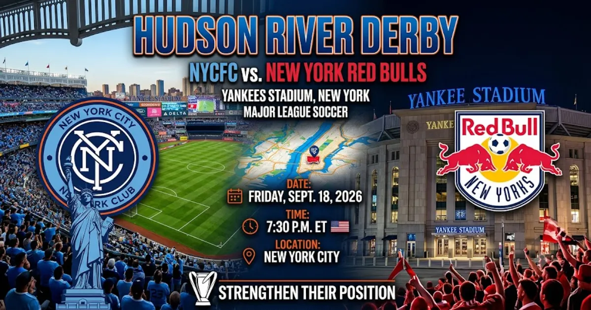 NYCFC vs New York Red Bulls brings another chapter of the Hudson River Derby to Yankee Stadium.
