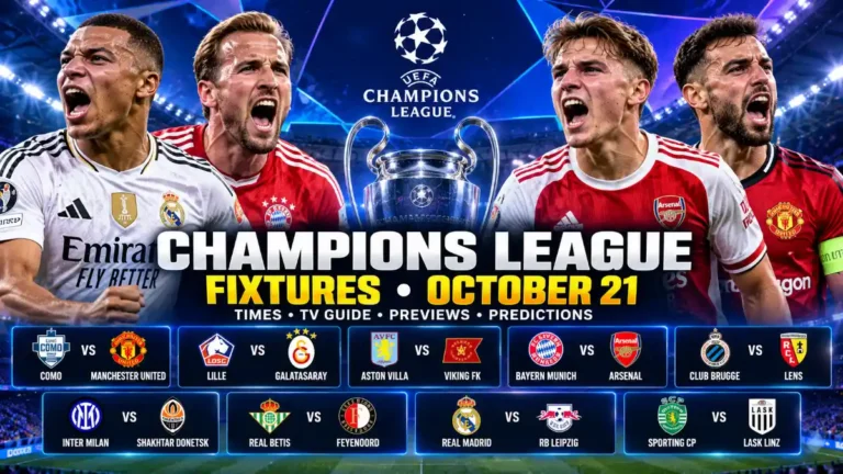 Champions League fixtures October 21