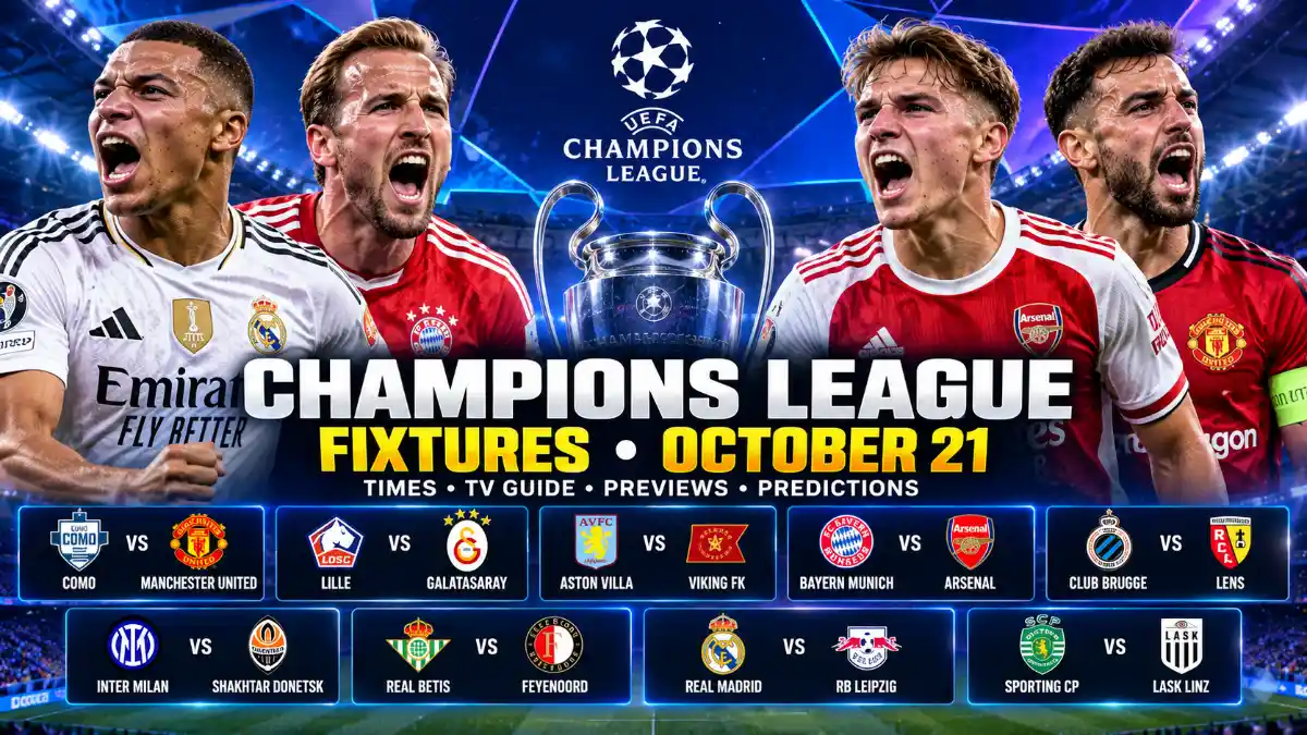 Champions League fixtures October 21