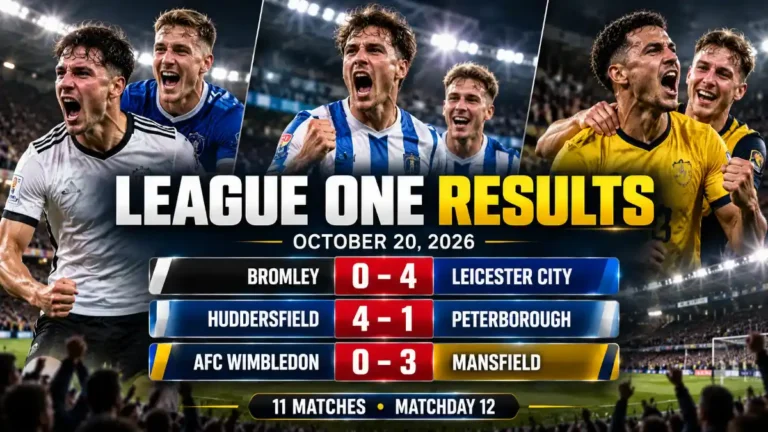 English League One Results: Leicester Win 4-0, October 20