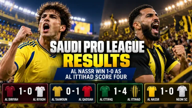 Saudi Pro League Results: Al Nassr Beat NEOM 1-0 as Al Ittihad Thrash Al Ettifaq 4-1