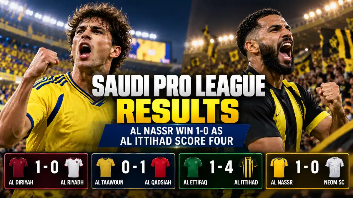 Saudi Pro League Results: Al Nassr Win 1-0, Al Ittihad Score Four